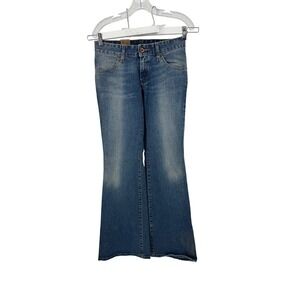 Levi's Flare Jeans Women 28 Medium Blue Stretch Denim 50977-1356 Barneys NY NWT‎